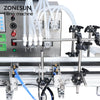 ZONESUN Automatic Desktop CNC Peristaltic Pump Filling Machine With Conveyor ZS-DTPP4W