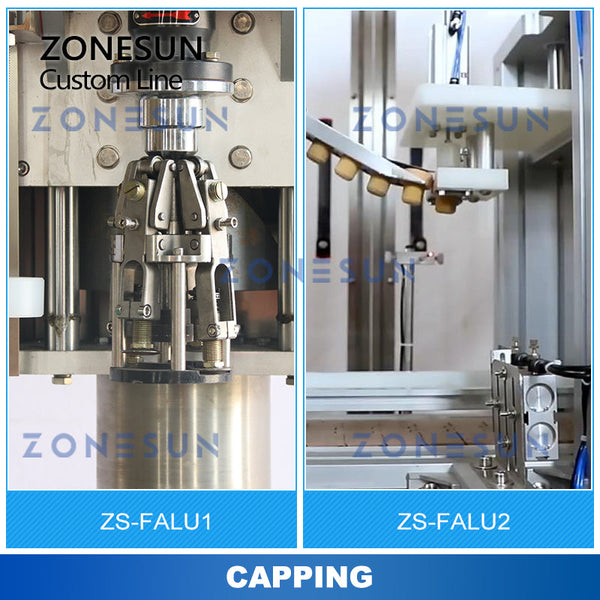 ZONESUN ZS-FALU Custom Bottle Rinsing Drying Filling Capping Labeling Production Line