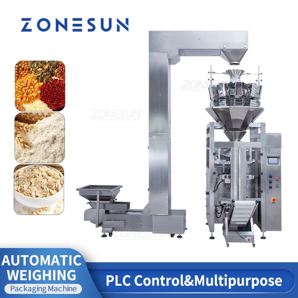 ZONESUN ZS-FS420 Automatic 10 Heads Vertical Packaging Machine Weighing Filling Sealing Machine