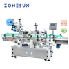 ZONESUN ZS-TB822D Round Bottle Labeling Machine With Top Label Applicator