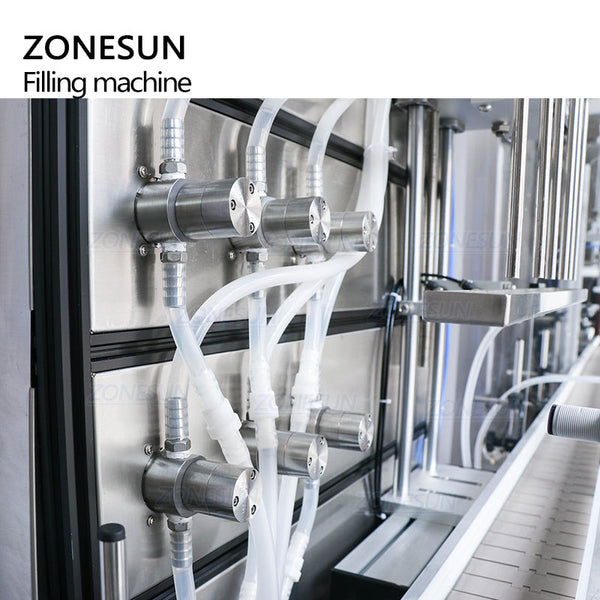 ZONESUN  6 Heads Magnetic Pump Liquid Filling Machine With Dust Cover ZS-VTMP80D