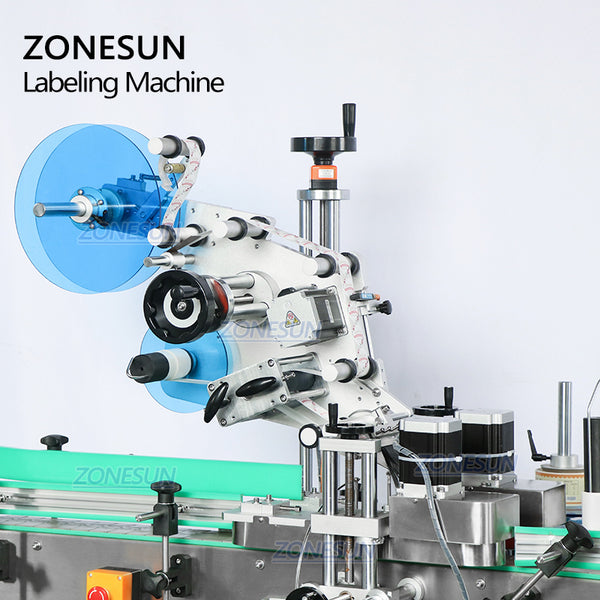 ZONESUN ZS-TB822D Round Bottle Labeling Machine With Top Label Applicator