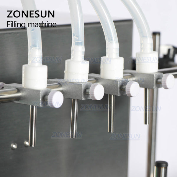 ZONESUN ZS-DTPP4F Desktop 4 Nozzles Automatic Liquid Filling Machine Peristaltic Pump