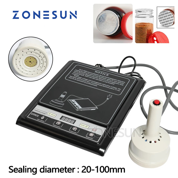 ZONESUN GLF-500F Microcomputer Electromagnetic Induction Foil Sealing Machine 20-100mm