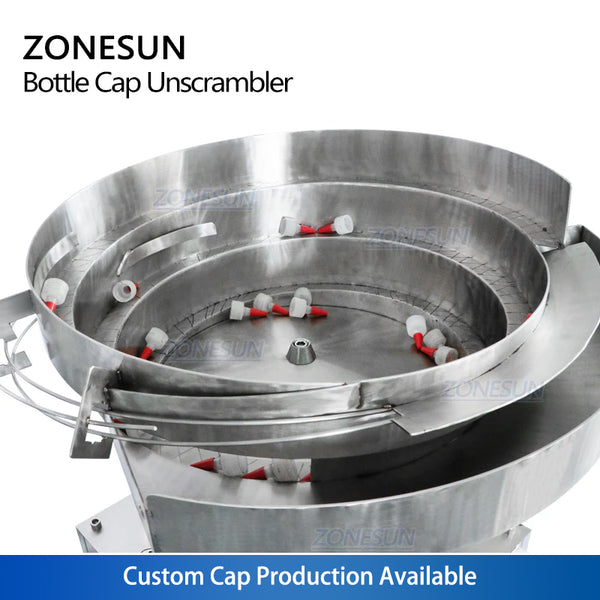 ZONESUN ZS-CVP1 Automatic Bulk Lid Cap Feeder Spray Bottle Cap Feeding Machine