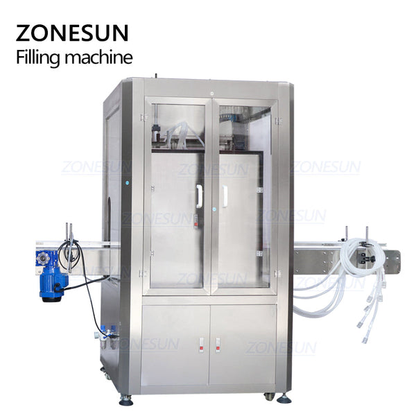 ZONESUN  6 Heads Magnetic Pump Liquid Filling Machine With Dust Cover ZS-VTMP80D