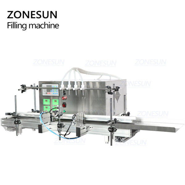 ZONESUN ZS-DTPP4F Desktop 4 Nozzles Automatic Liquid Filling Machine Peristaltic Pump