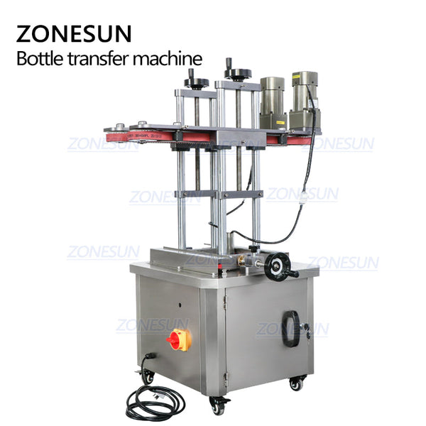 ZONESUN ZS-JP1 Automatic Round Bottle Clamping Transfer Conveyor Work with Printer