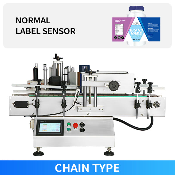 ZONESUN ZS-TB150 Automatic Round Bottle Labeling Machine - Chain / Normal Label / 110V - Chain / Normal Label / 220V