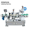 ZONESUN ZS-TB822D Round Bottle Labeling Machine With Top Label Applicator