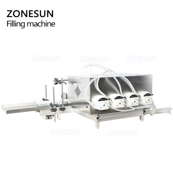 ZONESUN ZS-DTPP4F Desktop 4 Nozzles Automatic Liquid Filling Machine Peristaltic Pump