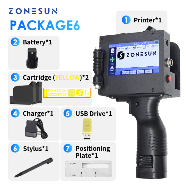 ZONESUN Handheld Portable 5cm QR Barcode Multilingual Inkjet Printing Machine ZS-HIP508