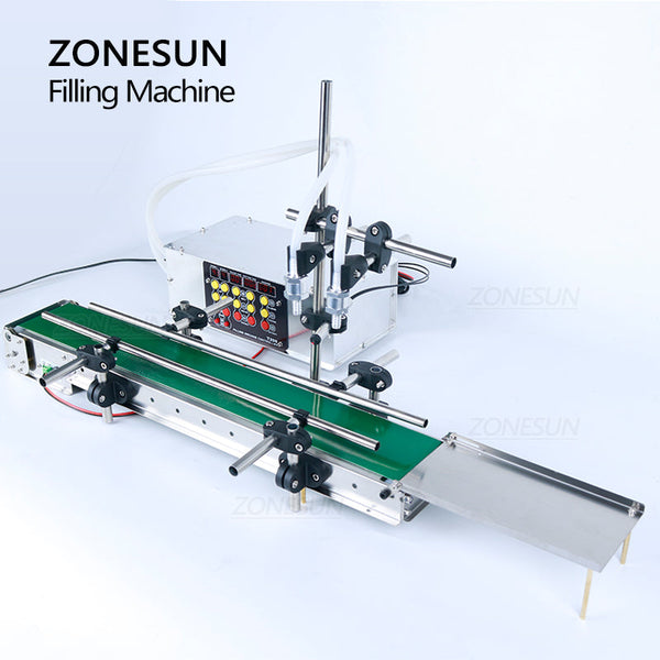 ZONESUN ZS-DPYT200 5-500ml Automatic 2 Nozzles Diaphragm Pump Liquid Filling Machine