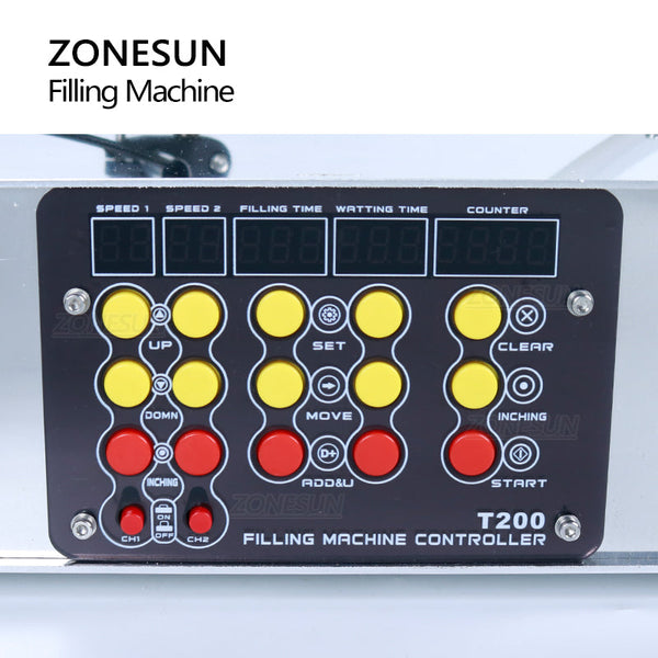 ZONESUN ZS-DPYT200 5-500ml Automatic 2 Nozzles Diaphragm Pump Liquid Filling Machine