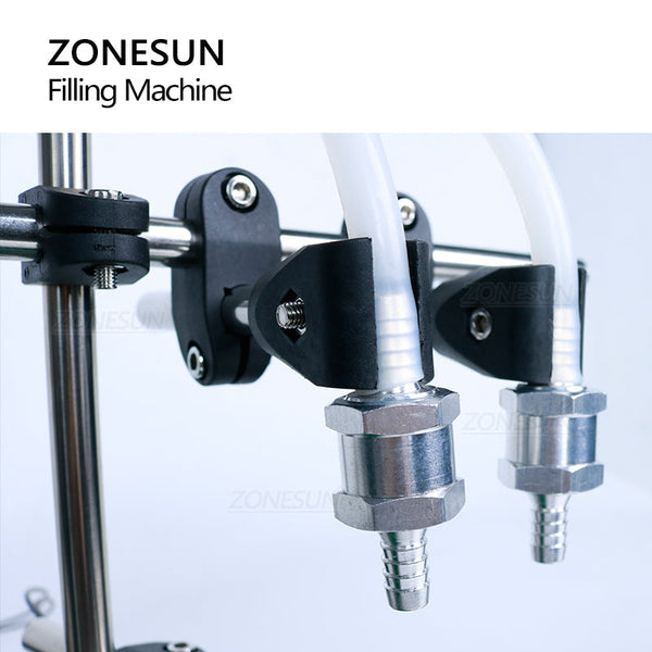 ZONESUN ZS-DPYT200 5-500ml Automatic 2 Nozzles Diaphragm Pump Liquid Filling Machine