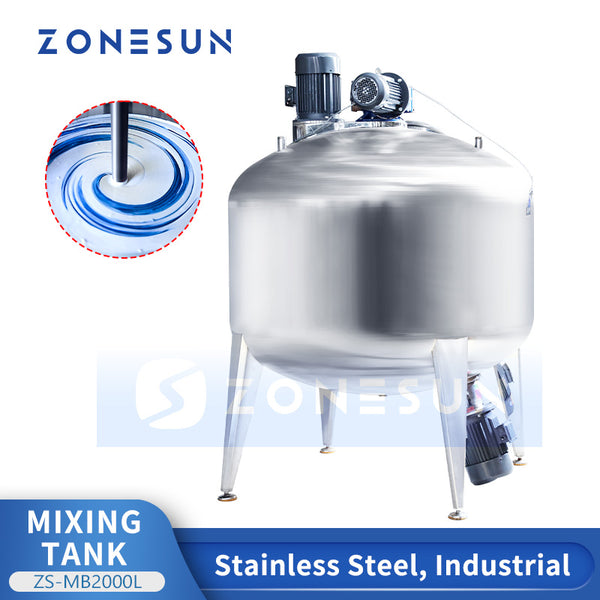 ZONESUN Mixer Agitator Tank With Agitator Stirring Blending Vessel Emulsifier ZS-MB100L