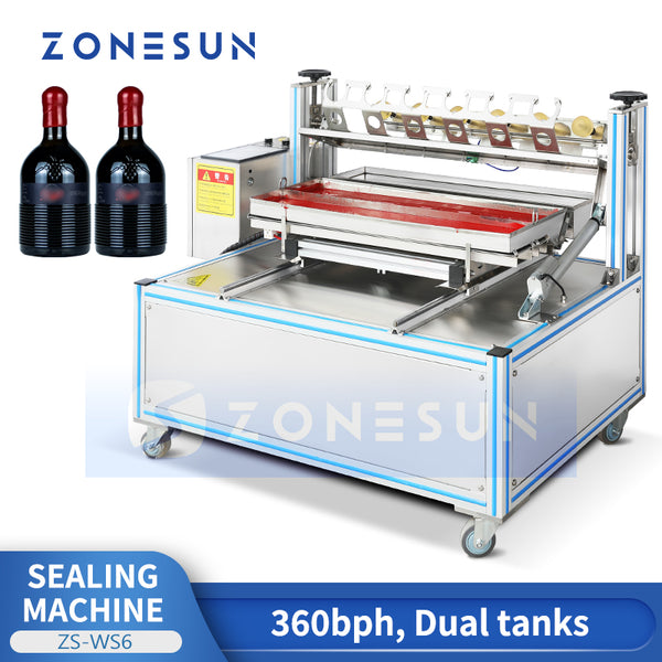 ZONESUN ZS-WS6 Semi Automatical Wine Bottle Dipping Wax Sealing Machine