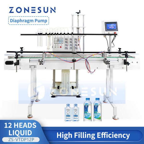 ZONESUN ZS-VTDP12P 12 Nozzle Diaphragm Pump Filling Machine