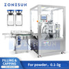 ZONESUN Automatic Vial Powder Auger Filler Filling and Capping Machine ZS-AFC24