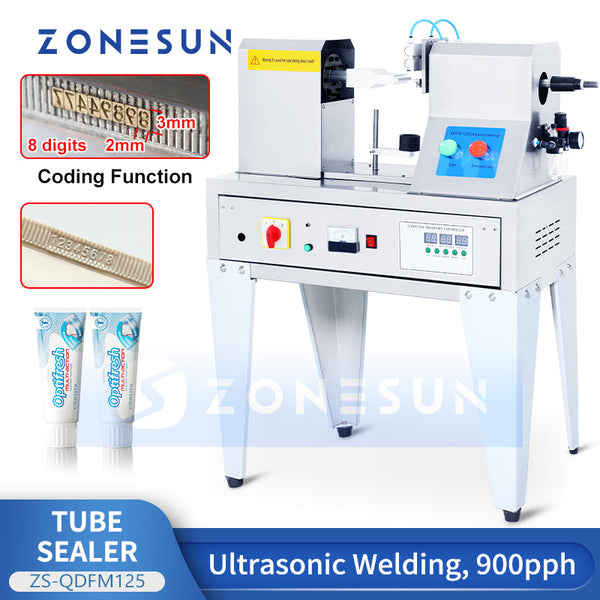 ZONESUN ZS-QDFM125 Ultrasonic Plastic Cosmetic Tube Sealing Machine