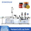 ZONESUN Automatic Metal Lug Cap Twist Off Capper Bottle Capping Machine with Cap Feeder ZS-XG440T2