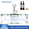 ZONESUN ZS-DSJ2 Cork Pressing Machine Red Wine Bottles Sealing Automatic Feeding Cork Production Line