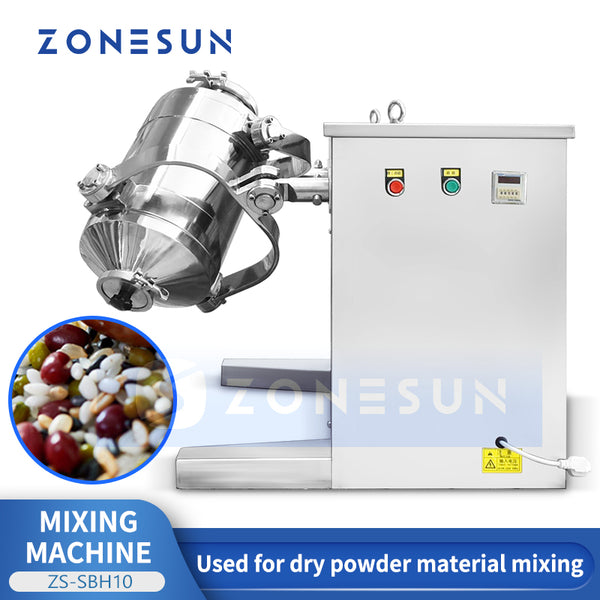 ZONESUN 3D Mixers Dry Powder Mixing Machine ZS-SBH10