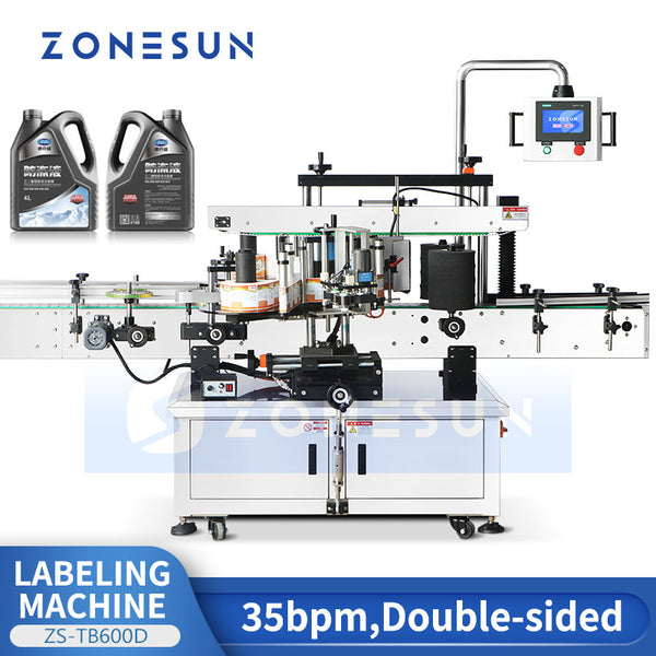 Zonesun ZS-TB600D Automatic F-Style Bottles Round & Square Bottle Labeling Machine