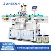 ZONESUN Automatic Hexagonal Bottle Full Wrap-around Labeling Machine ZS-TB550V