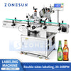 ZONESUN ZS-TB822R Automatic Round Bottle Neck and Body Wraparound Labeling Machine