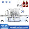 ZONESUN Automatic Piston Filler 12 Heads Thick Paste Filling Machine Servo Pump ZS-YT12T-12PX