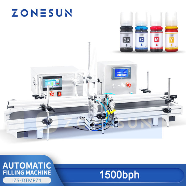 ZONESUN ZS-DTMPZ1 Automatic  Magnetic Pump Liquid Filling Machine with Conveyor