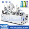 ZONESUN Milk Yogurt Gable Top Packaging Machine Filler Carton Filling  ZS-GTC1000