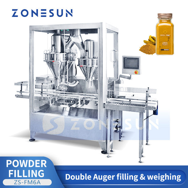 ZONESUN Automatic Powder Filling Machine Auger Filler Spice Coffee Powder ZS-FM6A