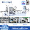 Zonesun ZS-FAL180Z10 Servo Filling Production Line F-stype Capper Bottleing Line