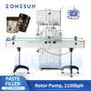 ZONESUN Double Head Rotor Pump Jams Cream Paste Filling Machine ZS-VTRP2A