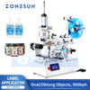 ZONESUN ZS-TB805 Tabletop Semi Automatic Lighter Oval Irregular Bottle Labeling Machine