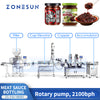 ZONESUN Rotor Pump Meat Sauce Paste Filling And Capping Machine Production Line ZS-FAL180B5