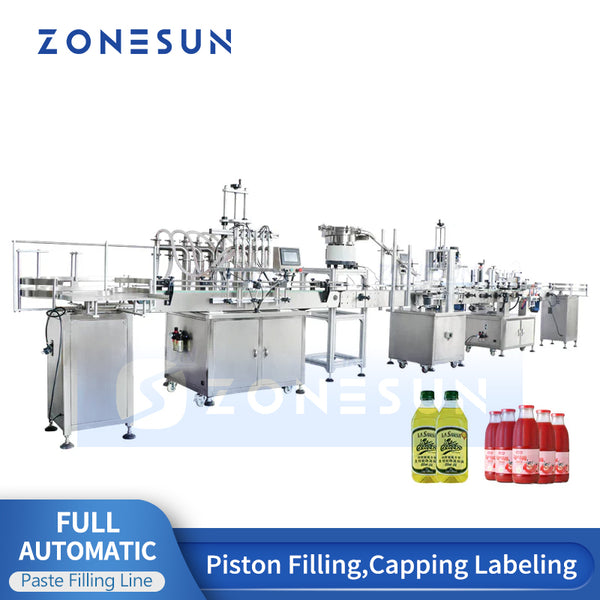 ZONESUN ZS-FAL180R Full Automatic 6 Heads Bottle Production Line