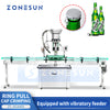 ZONESUN Automatic Beer Bottle Ring Pull Crown Cap Sealing Capping Machine ZS-XG440L