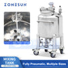 ZONESUN ZS-PMT100L Pneumatic Mixing Tank Stainless Steel Mixing Tank with Agitator