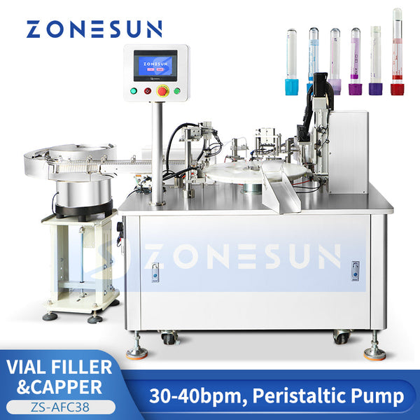 Zonesun ZS-AFC38 Test Tube Reagent Bottle Filling and Capping Packaging Machine