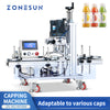 ZONESUN ZS-XG1870M Automatic Capping Machine 4 Wheel Screw On Cap Capping Equipment