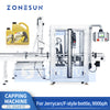 ZONESUN Automatic Jerrycan F-style bottle Capping Machine with Cap Elevator ZS-XG441F