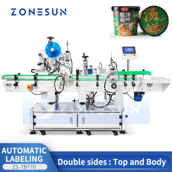 ZONESUN ZS-TB770 Cone-shaped Bottle & Top Labeling  Machine