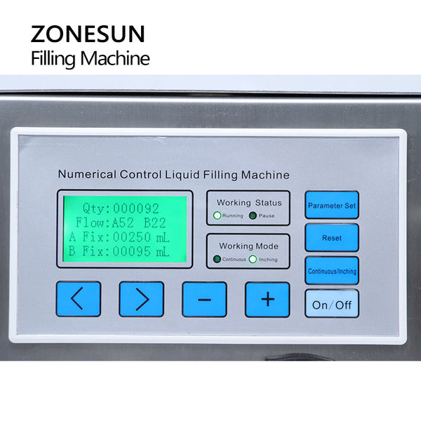 ZONESUN ZS-MPZ2 Semi-automatic 2 Nozzles Semi Automatic Magnetic Pump Liquid Filling Machine