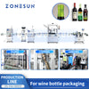 ZONESUN Cork Capper PVC Capsule Heat Shrinker Wrap Around Labeler Spirits Liquid Packing Production Line ZS-FAL180Z5