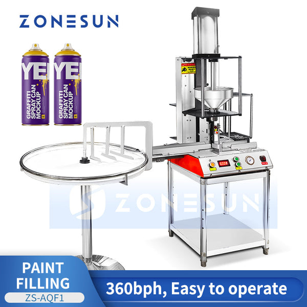 Zonesun ZS-AQF1 Automatic Aerosol Spray Can Paint Filling Machine