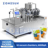 ZONESUN Automatic Rotary Filling Vacuum Sealing Packaging Machine ZS-VPM16