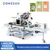 ZONEUSN Automatic Flat Top Labeling Machine with Label Printer ZS-TB160PO